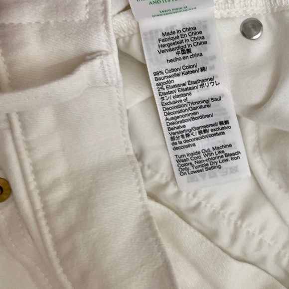 NWT! J. CREW ’96 Slim Wide Jeans Retro Raw Hems Solid White Preppy 30 Tall 30T - Picture 14 of 15